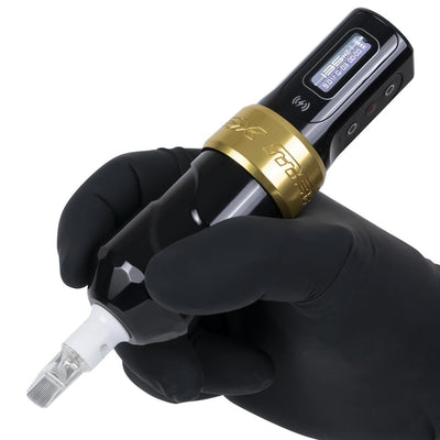 FK Irons Flux Max With PowerBolt II - Gold - Wireless Machine - FYT Tattoo Supplies Canada