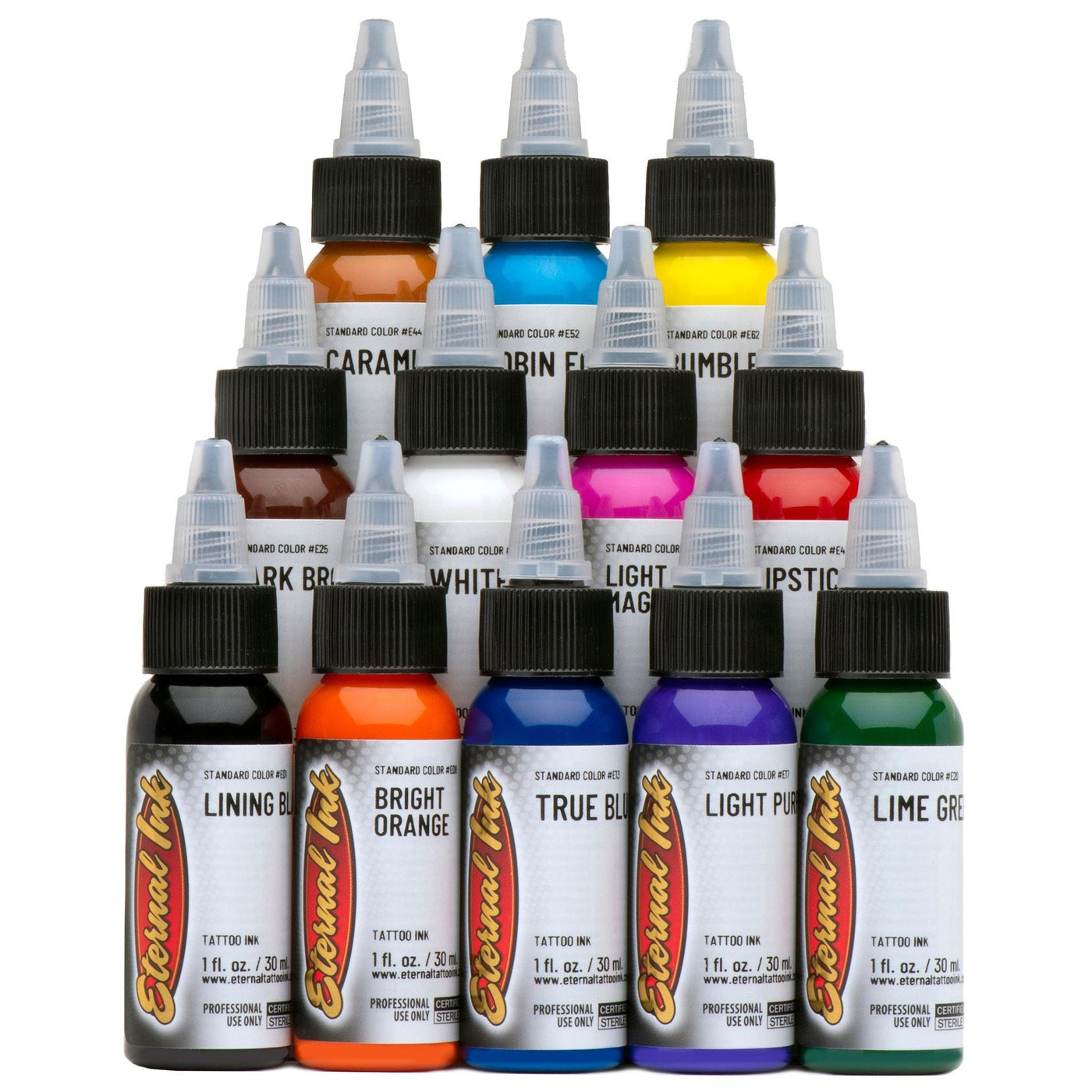 Eternal Ink-12 Color Simple Set 1oz - Tattoo Ink - FYT Tattoo Supplies New York