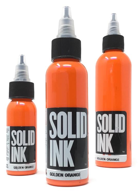 Solid Ink Golden Orange - Tattoo Ink - FYT Tattoo Supplies Canada