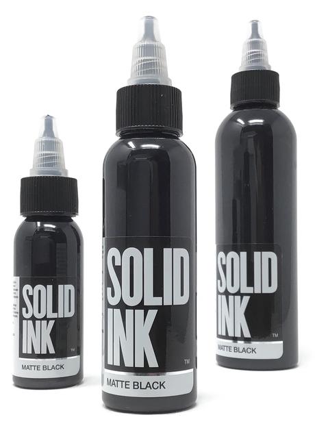 Solid Ink Matte Black - Tattoo Ink - FYT Tattoo Supplies Canada