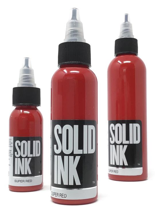 Solid Ink Super Red - Tattoo Ink - FYT Tattoo Supplies Canada