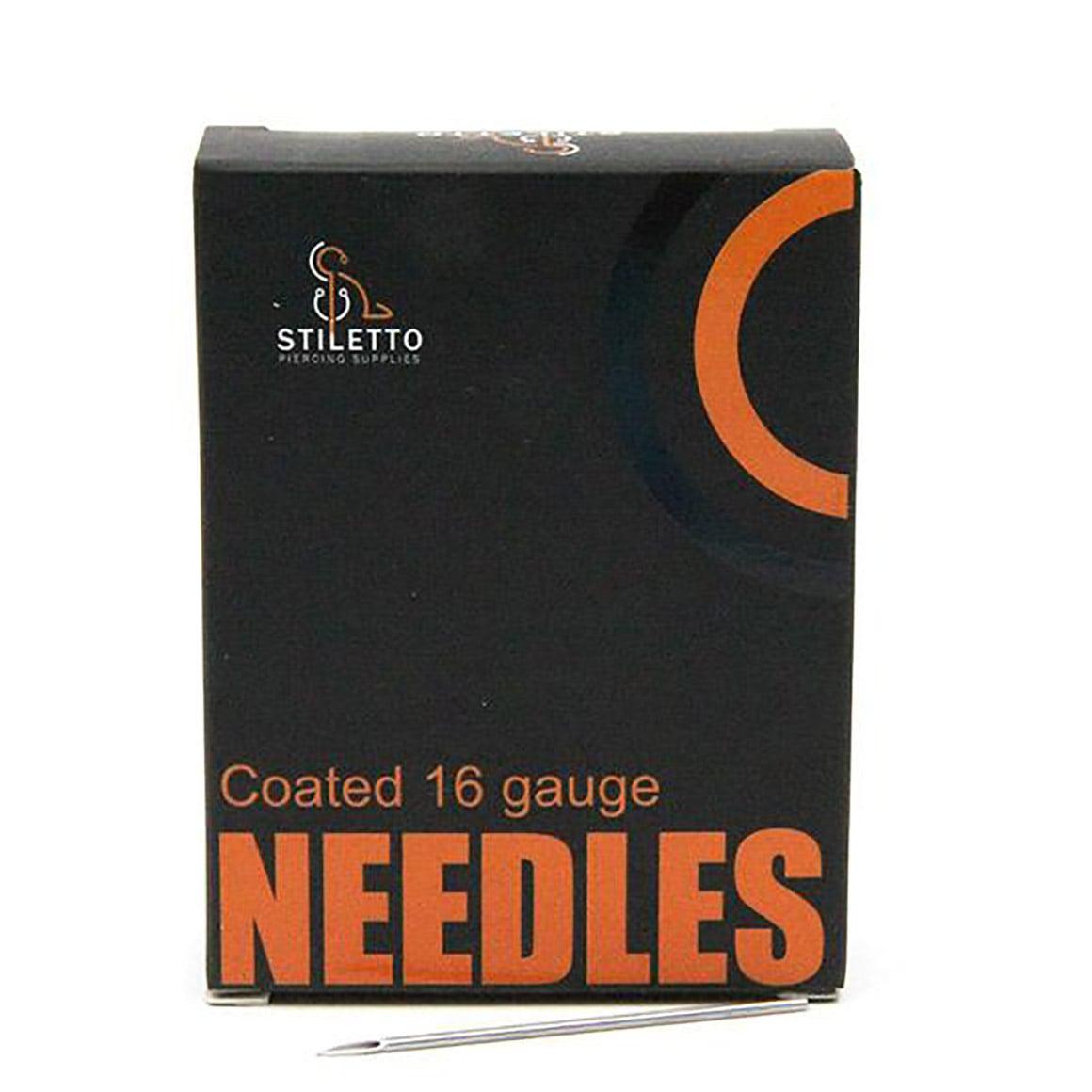 Stiletto Piercing Needles - 16G - Piercing Needles - FYT Tattoo Supplies Canada